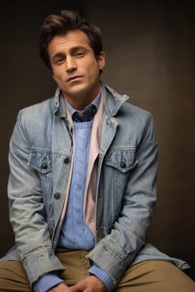 Professional Headshot of actor posing in jean jacket