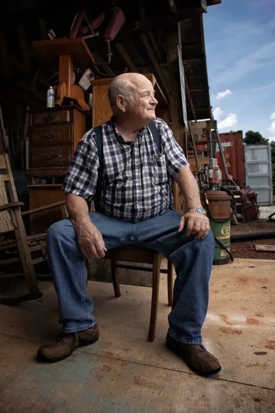Lifestyle image of a man sitting in a chair
